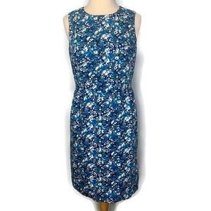 Boden Blue Dainty Floral Textured Sleeveless Dress